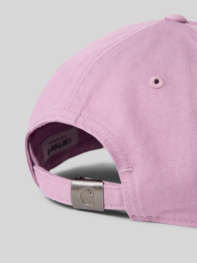 Produktfoto, Basecap mit Label-Stitching Modell 'Madison' von Carhartt Work In Progress aus Reine Baumwolle in Rosa mit verstärktem Schirm, Größenverstellbar