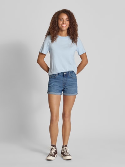 Pieces Regular Fit Jeansshorts aus Baumwoll-Mix Modell 'PEGGY' Hellblau 1