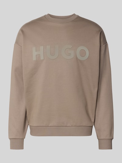 HUGO Oversized Sweatshirt aus reiner Baumwolle Modell 'DINEX' Mittelbraun 2