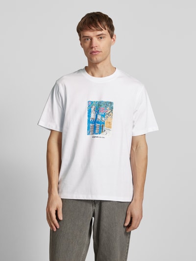 Jack & Jones T-Shirt mit Motiv-Print Modell 'PAROS' Weiss 4