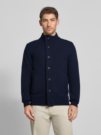 Barbour Regular fit gebreid jack van echte wol Marineblauw - 4