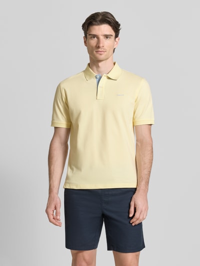 GANT Regular Fit Poloshirt mit Logo-Stitching Hellgelb 4