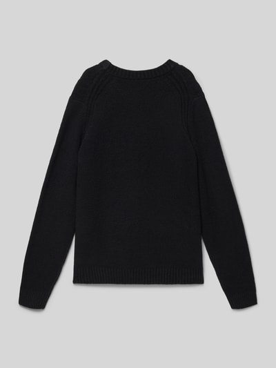 Jack & Jones Gebreide pullover met ribboorden Zwart - 3