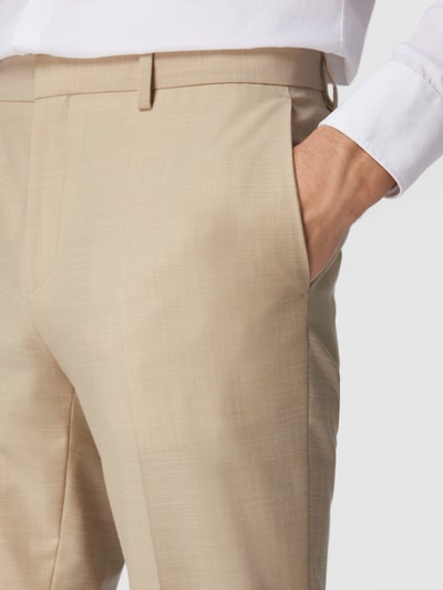 HUGO Slim fit pantalon met scheerwol, model 'Getlin' Beige - 3