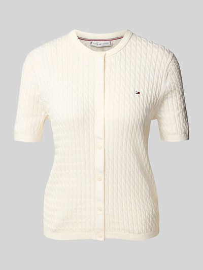 Tommy Hilfiger Regular fit gebreid jack van puur katoen Wit - 2