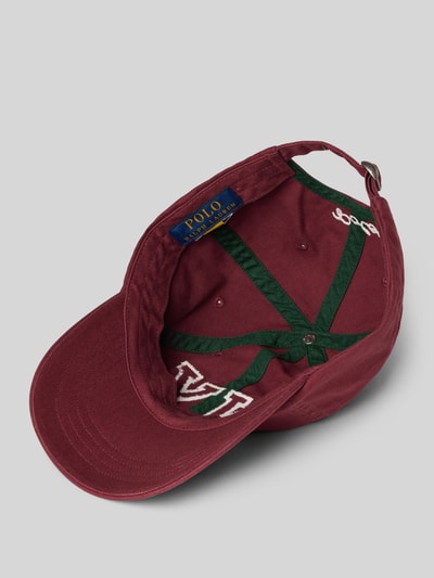 Polo Ralph Lauren Basecap mit Stitching Bordeaux 2