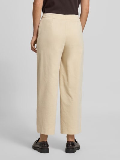 comma Wide leg pantalon met structuurmotief Zand - 5