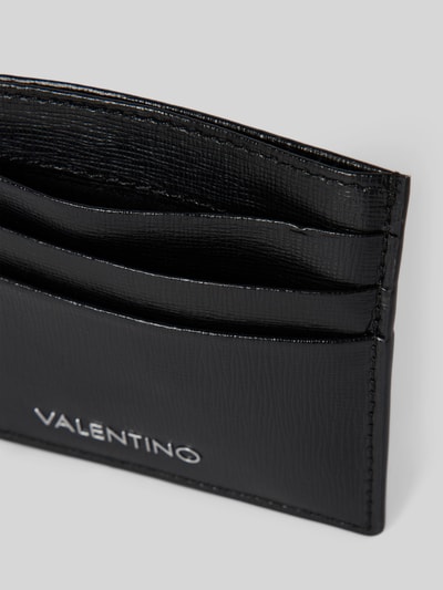 VALENTINO BAGS Pasjeshouder van leer met labelapplicatie Zwart - 3