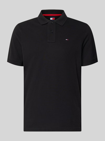 Produktfoto, Koszulka polo Regular Fit Poloshirt aus reiner Baumwolle od Tommy Jeans, efekt: jednolity kolor, krój regular fit, wyhaftowane logo, kołnierzyk polo, krótki rękaw, wykończenie z bocznymi rozcięciami, pika, bawełna