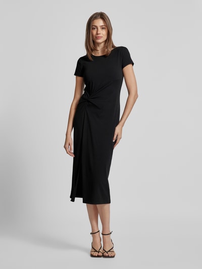 Lauren Ralph Lauren Midi-jurk met knoopdetail, model 'SYPORAH' Zwart - 4