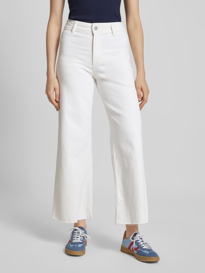 Mango Flared Jeans mit offenem Saum Modell 'CATHERIN' Offwhite 4