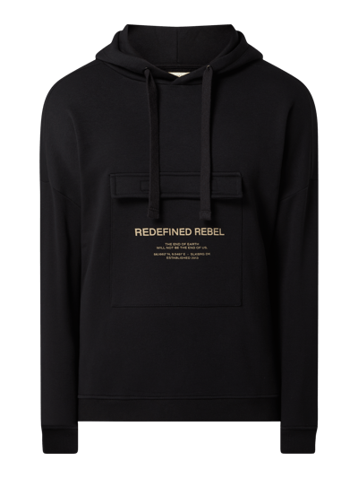 Redefined Rebel Hoodie mit Logo-Details Modell 'Josiah' Black 2