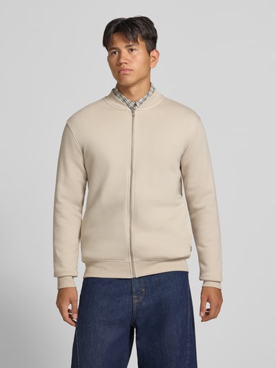 ONLY & SONS Regular Fit Sweatjacke aus Baumwoll-Mix Modell 'CERES' Beige 4
