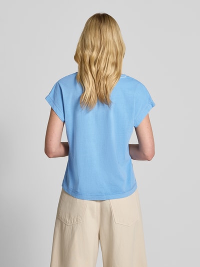 Jake*s Casual T-Shirt mit geripptem V-Ausschnitt Sky 5