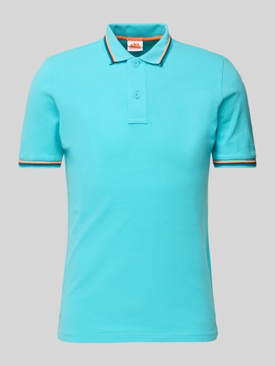 Sundek Poloshirt mit kurzer Knopfleiste Modell 'Brice' Aqua 1