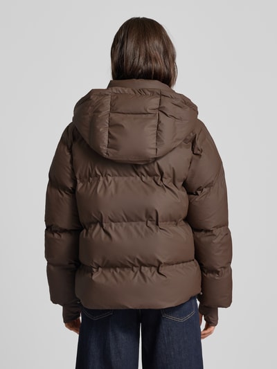 Neo Noir Steppjacke mit Reißverschlusstaschen Dunkelbraun 5