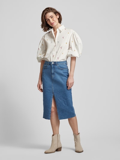 VILA Jeansrok met open zoom, model 'SOL' Jeansblauw - 1