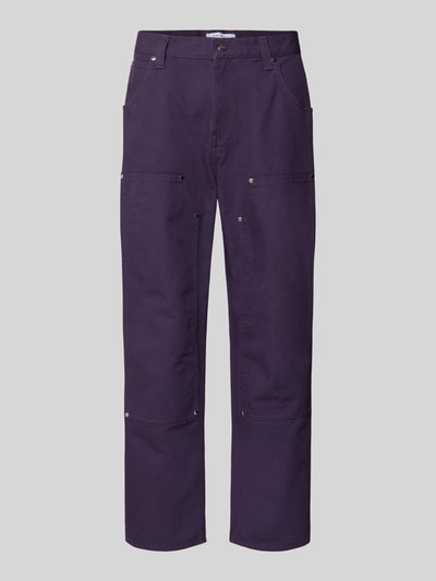 Produktfoto, Loose Fit Jeans mit Eingrifftaschen Modell 'DOUBLE KNEE TYRELL PANT' von Edwin in dunklem Violett, reine Baumwolle, glatte Textur