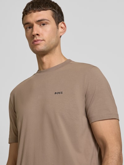 BOSS Green T-Shirt mit Label-Print Khaki 3