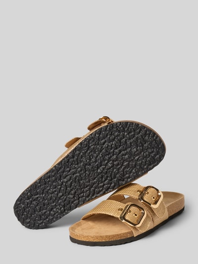 Only Pantoletten in Weboptik Modell 'MAXI-16 RAFFIA' Beige 4