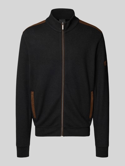 bugatti Sweatjacke mit Stehkragen Modell 'Selanik' Dunkelgrau 2