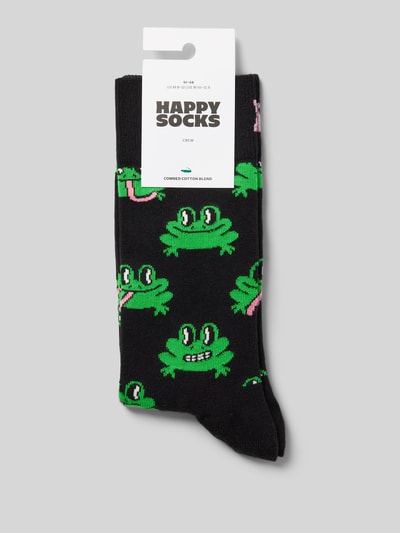 Happy Socks Socken mit Label-Print Black 3