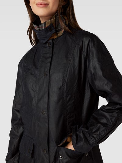 Barbour Jacke mit Pattentaschen Modell 'Beadnell Wax' Marine 3