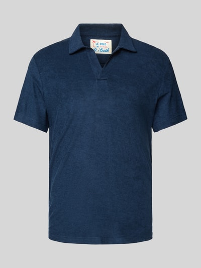 MC2 Saint Barth Slim fit poloshirt met V-hals, model 'JEREMY - TERRY' Marineblauw - 1