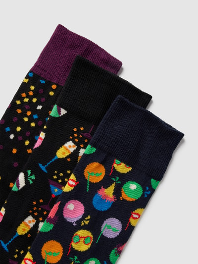 Happy Socks Skarpety w zestawie 3 szt. model ‘3-Pack Celebration Socks’ Ciemnoniebieski 2