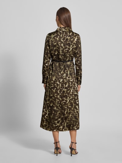 Mango Hemdblusenkleid mit Gürtel Modell 'CAMILA' Khaki 5