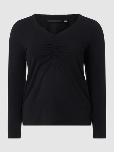 Vero Moda Curve PLUS SIZE Shirt mit Raffungen Modell 'Broling' Black 2