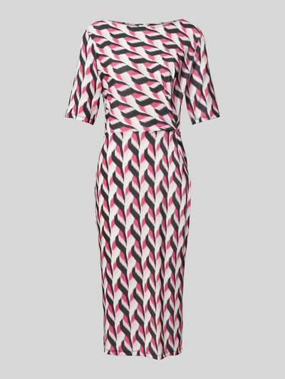 s.Oliver BLACK LABEL Knielanges Wickelkleid mit Allover-Muster Pink 2