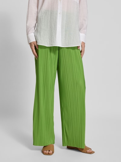 Selected Femme Regular Fit Weite Hose in Plissee-Optik Modell 'ELLIE' Grass 4