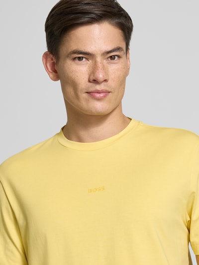 BOSS Orange Regular Fit T-Shirt aus Baumwoll-Mix GELB 3