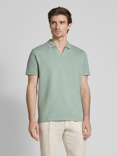 MCNEAL Regular Fit Poloshirt mit V-Ausschnitt Lind 4