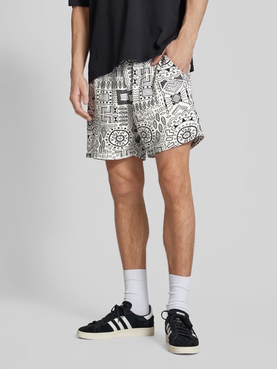 Only & Sons Shorts mit Allover-Muster Modell 'BOLD LIFE' Weiss 4