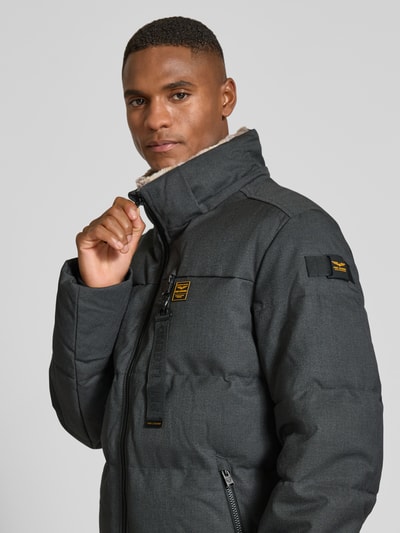 PME Legend Regular fit gewatteerd jack met viscose, model 'YET' Antraciet - 3