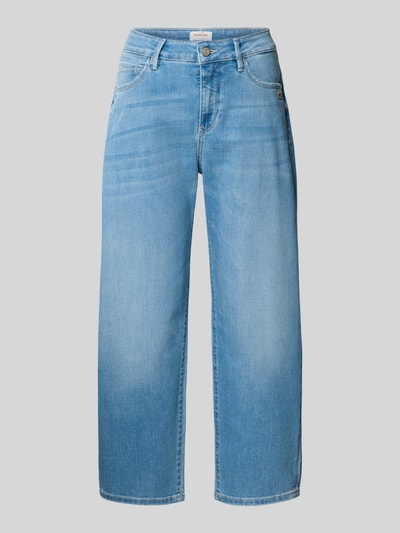 Productfoto, Barrel Fit Jeans in used-look model 'Ida' van Gang, katoenmix met stretch, steekzakken, lichtblauw met subtiele vervaging