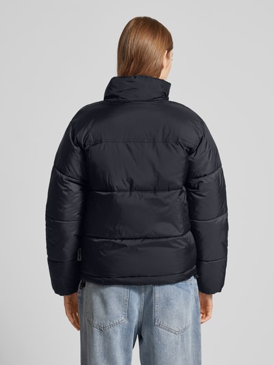 Review Steppjacke mit Label-Stitching Black 5