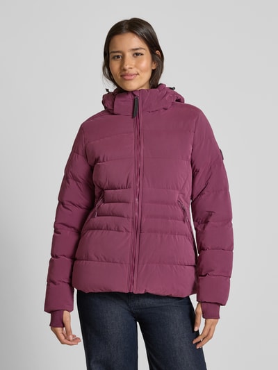 CARS JEANS Steppjacke mit Reißverschlusstaschen Modell 'MONYA' Pflaume 4