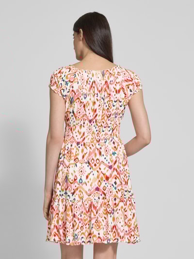 Apricot Minikleid aus Viskose mit Karree-Ausschnitt Orange 5