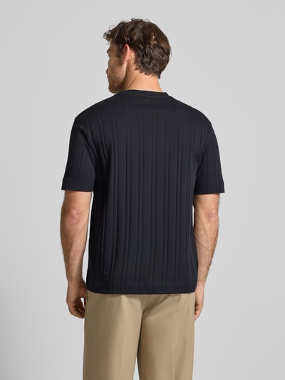 Emporio Armani T-Shirt mit Logo-Stitching und Rundhalsausschnitt Marine 5
