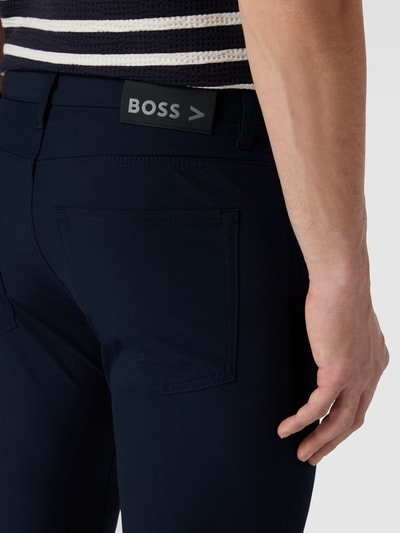 BOSS Chinosy o kroju slim fit z 5 kieszeniami model ‘Delaware’ Granatowy 3