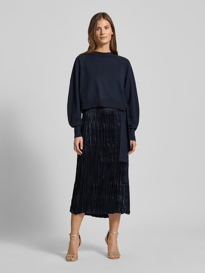 BOSS Tailliertes Freizeitkleid aus Viskose-Mix Modell 'FIOLETTA' Marine 4