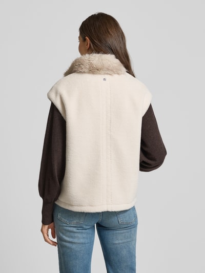 Marc Cain Weste mit Kunstfellbesatz Sand 5