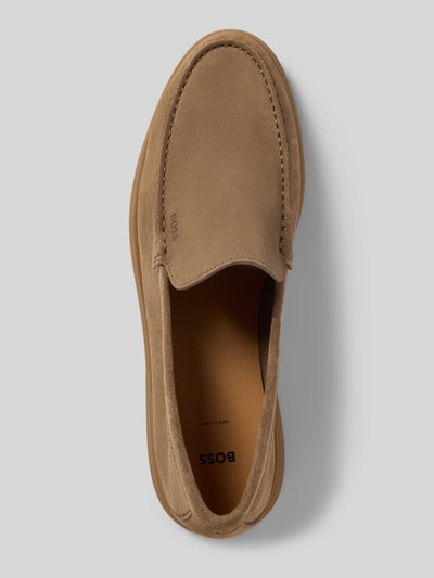 BOSS Loafer aus Veloursleder Beige 3