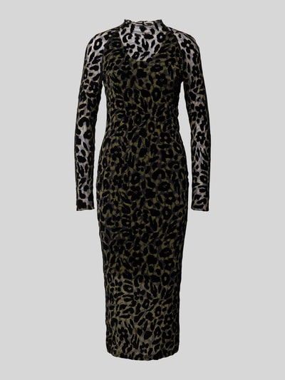 Marc Cain Midi-jurk met all-over dierenprint Kaki - 2