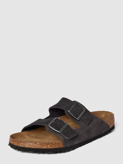 Birkenstock Slippers met doornsluiting, model 'Arizona' Lichtgrijs - 1