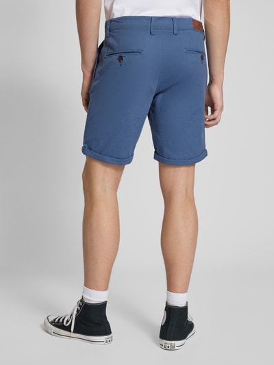 Jack & Jones Bermudy o kroju regular fit z fakturowanym wzorem model ‘FURY’ Niebieski 5