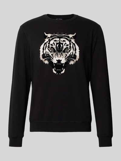 Antony Morato Regular Fit Sweatshirt mit Animal-Print Black 2